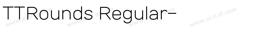 TTRounds Regular字体转换